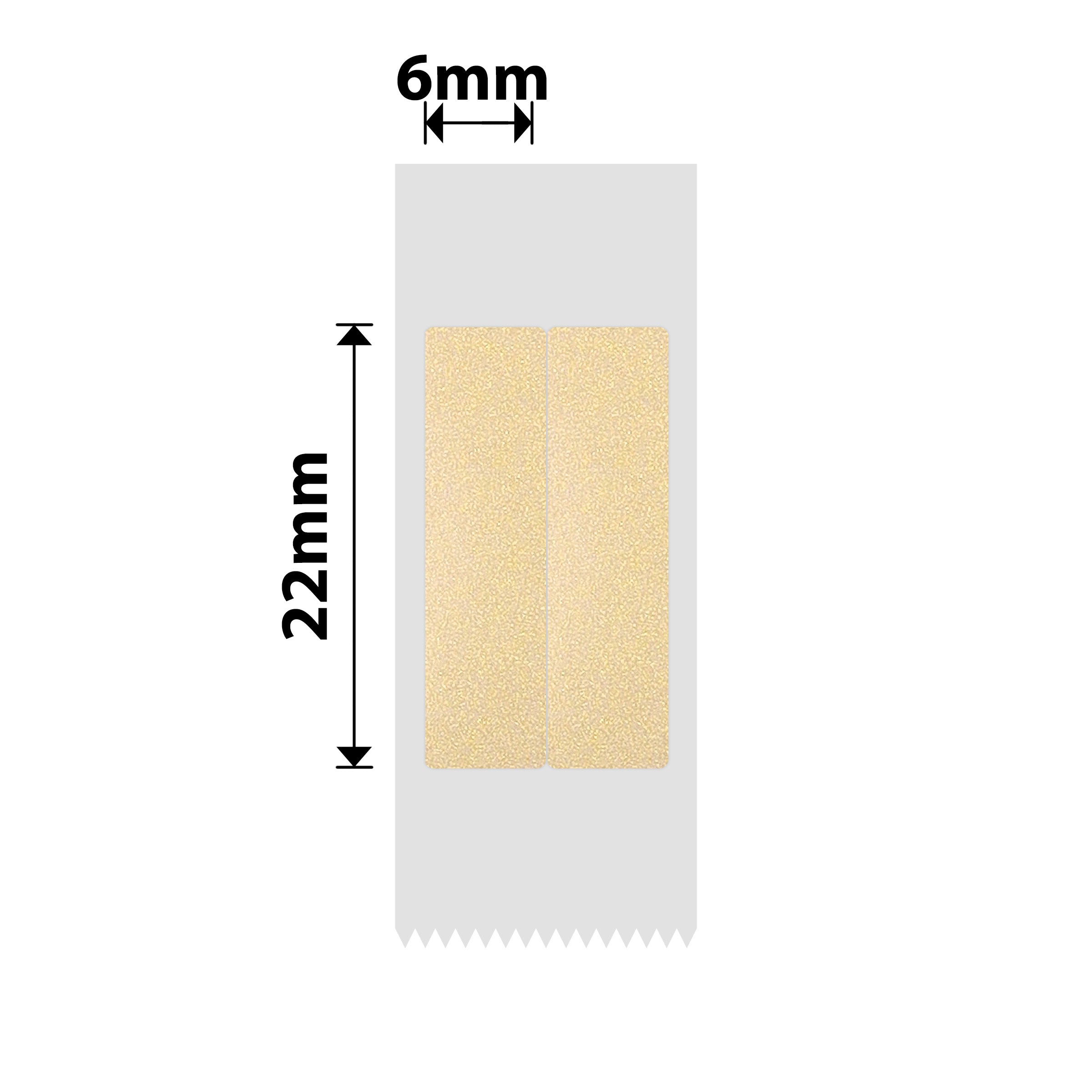 NB646 - NIIMBOT - D11 / D101 / D110 / H1S - TT6X22/2L - 500 LABELS PER ROLL - GOLD TRANSPARENT - PEN STATIONARY - RECTANGLE
