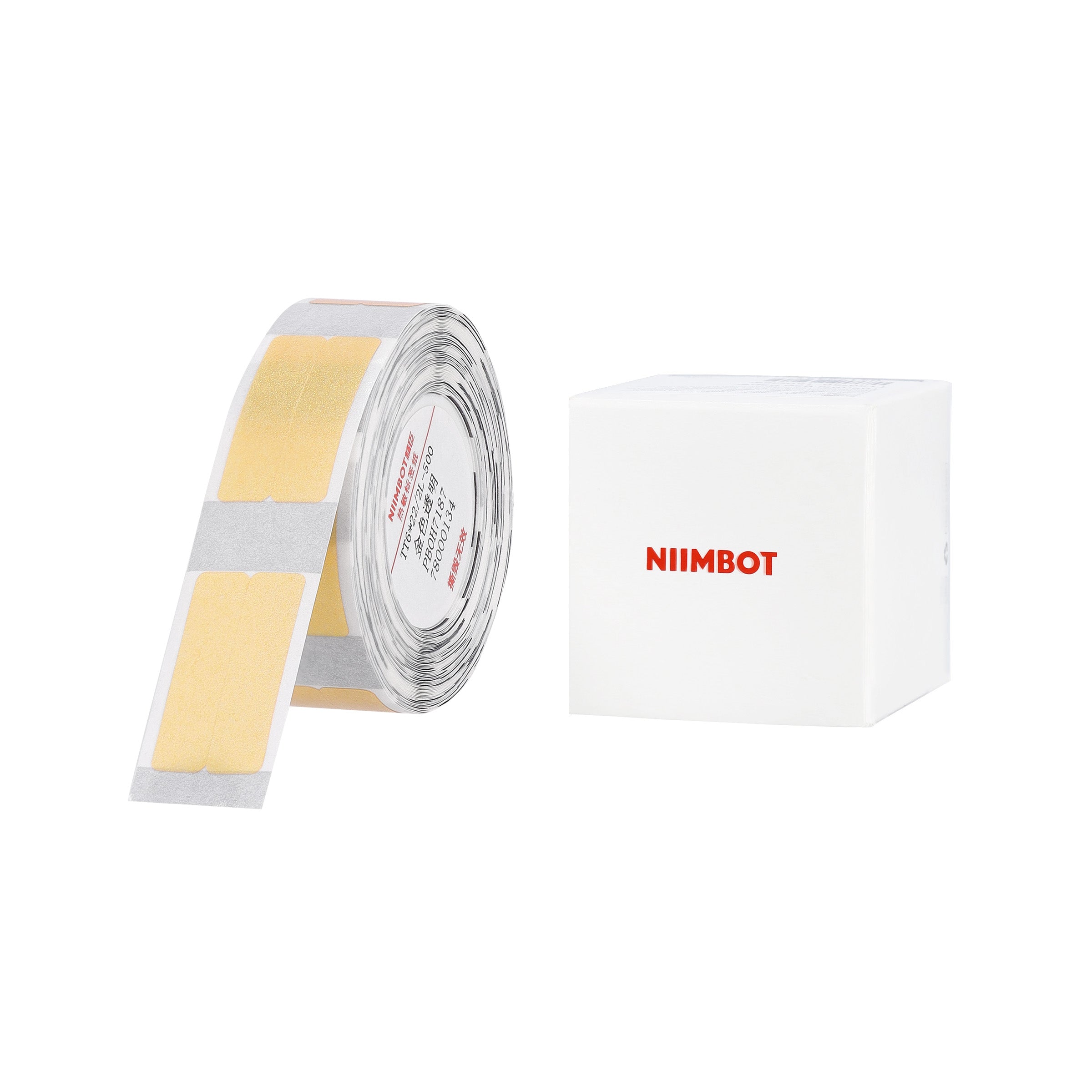 NB646 - NIIMBOT - D11 / D101 / D110 / H1S - TT6X22/2L - 500 LABELS PER ROLL - GOLD TRANSPARENT - PEN STATIONARY - RECTANGLE