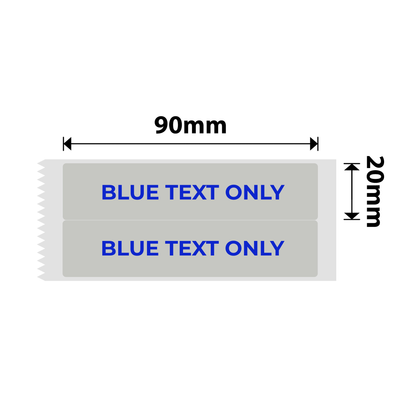 NB647 - NIIMBOT - B1 / B21 / B3S / B4 - 20X90/2L - 140 SILVER GREY BLUE TEXT ONLY LABELS