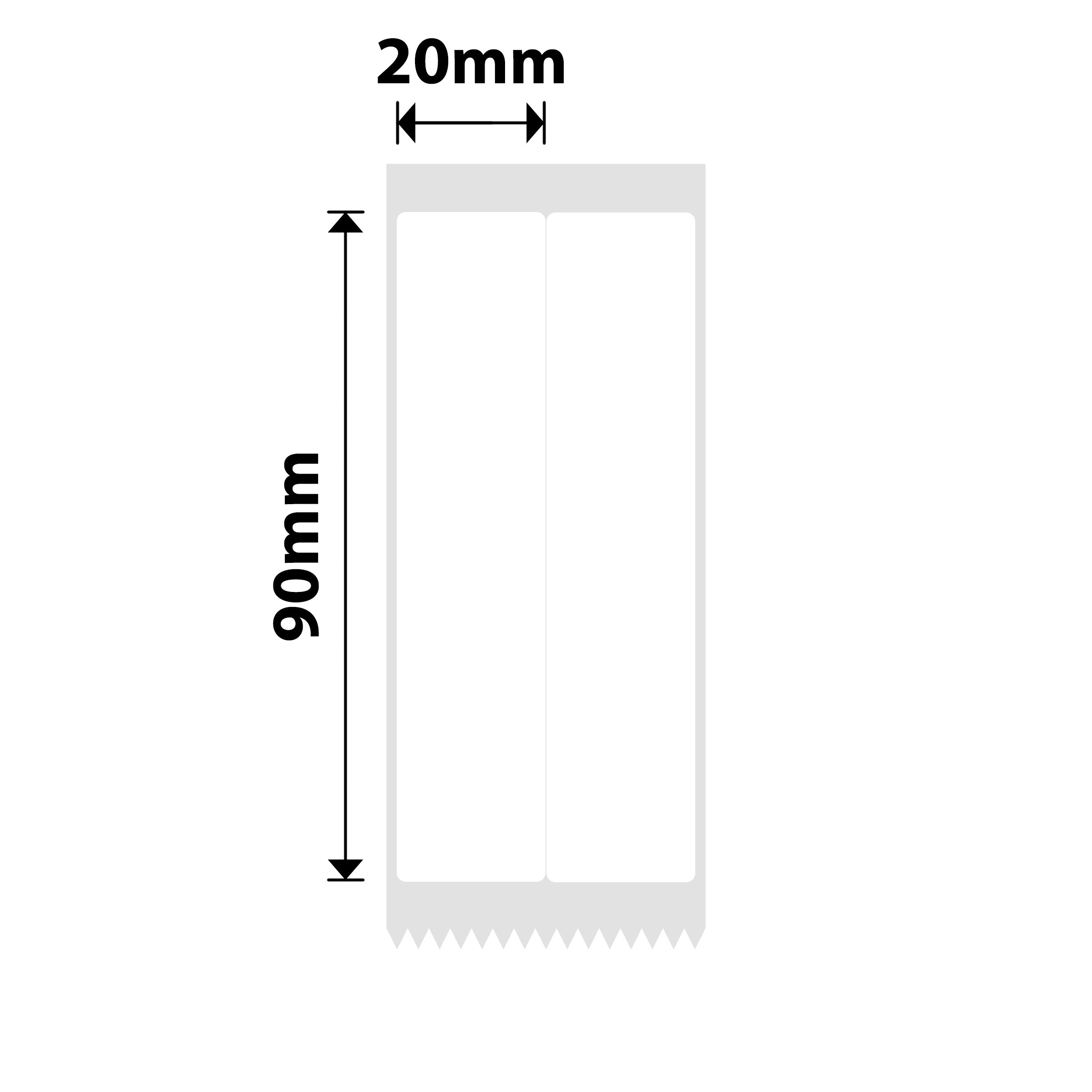 NB648 - NIIMBOT - B1 / B21 / B3S / B4 - T20X90/2L - 170 ÉTIQUETTES PAR ROULEAU - BLANCHES - TEXTE BLEU UNIQUEMENT - RECTANGULAIRES