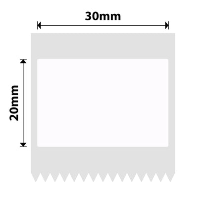 NB649 - NIIMBOT - B1 / B21 / B3S / B4 - T30X20 - 315 ETICHETTE PER ROTOLO - BIANCO - SOLO TESTO ROSSO - RETTANGOLO