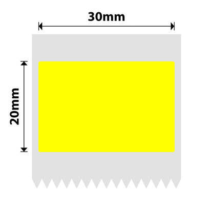 NB650 - NIIMBOT - B1 / B21 / B3S / B4 - T30X20 - 315 ETICHETTE PER ROTOLO - GIALLO - SOLO TESTO ROSSO - RETTANGOLO