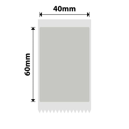 NB651 - NIIMBOT - B1 / B21 / B3S / B4 - 40X60MM - 105 SILVER GREY BLUE TEXT ONLY LABELS