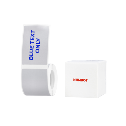 NB651 - NIIMBOT - B1 / B21 / B3S / B4 - T40X60 - 105 LABELS PER ROLL - SILVER GRAY - BLUE TEXT ONLY - RECTANGLE