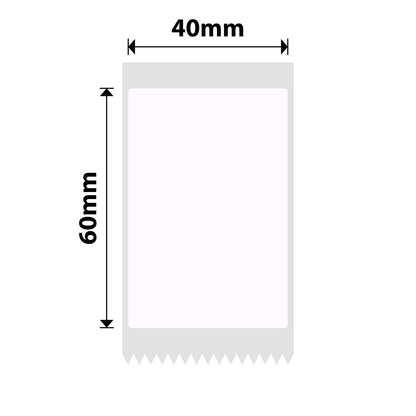 NB652 - NIIMBOT - B1 / B21 / B3S / B4 - T40X60 - 125 ETICHETTE PER ROTOLO - BIANCO - SOLO TESTO ROSSO - RETTANGOLO