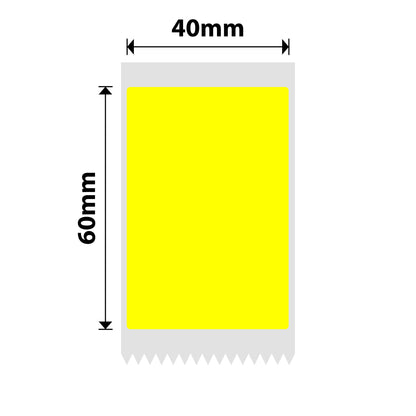 NB654 - NIIMBOT - B1 / B21 / B3S / B4 - T40X60 - 125 ETICHETTE PER ROTOLO - GIALLO - SOLO TESTO ROSSO - RETTANGOLO