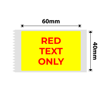 NB654 - NIIMBOT - B1 / B21 / B3S / B4 - T40X60 - 125 ETICHETTE PER ROTOLO - GIALLO - SOLO TESTO ROSSO - RETTANGOLO