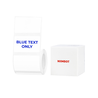 NB655 - NIIMBOT - B1 / B21 / B3S / B4 - T50X30 - 230 ETICHETTE PER ROTOLO - BIANCO - SOLO TESTO BLU - RETTANGOLO