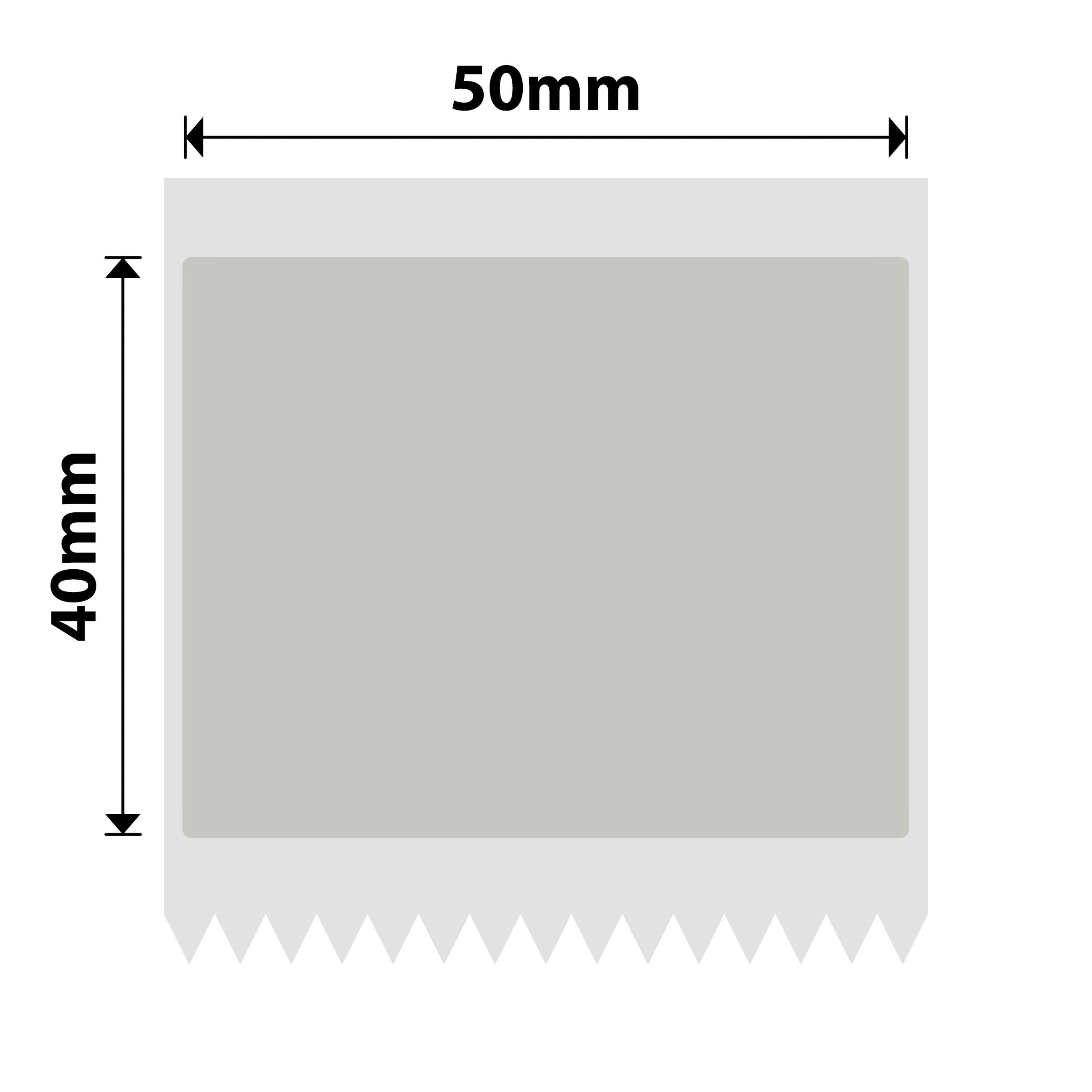 NB656 - NIIMBOT - B1 / B21 / B3S / B4 - T50X40 - 150 LABELS PER ROLL - SILVER GRAY - BLUE TEXT ONLY - RECTANGLE