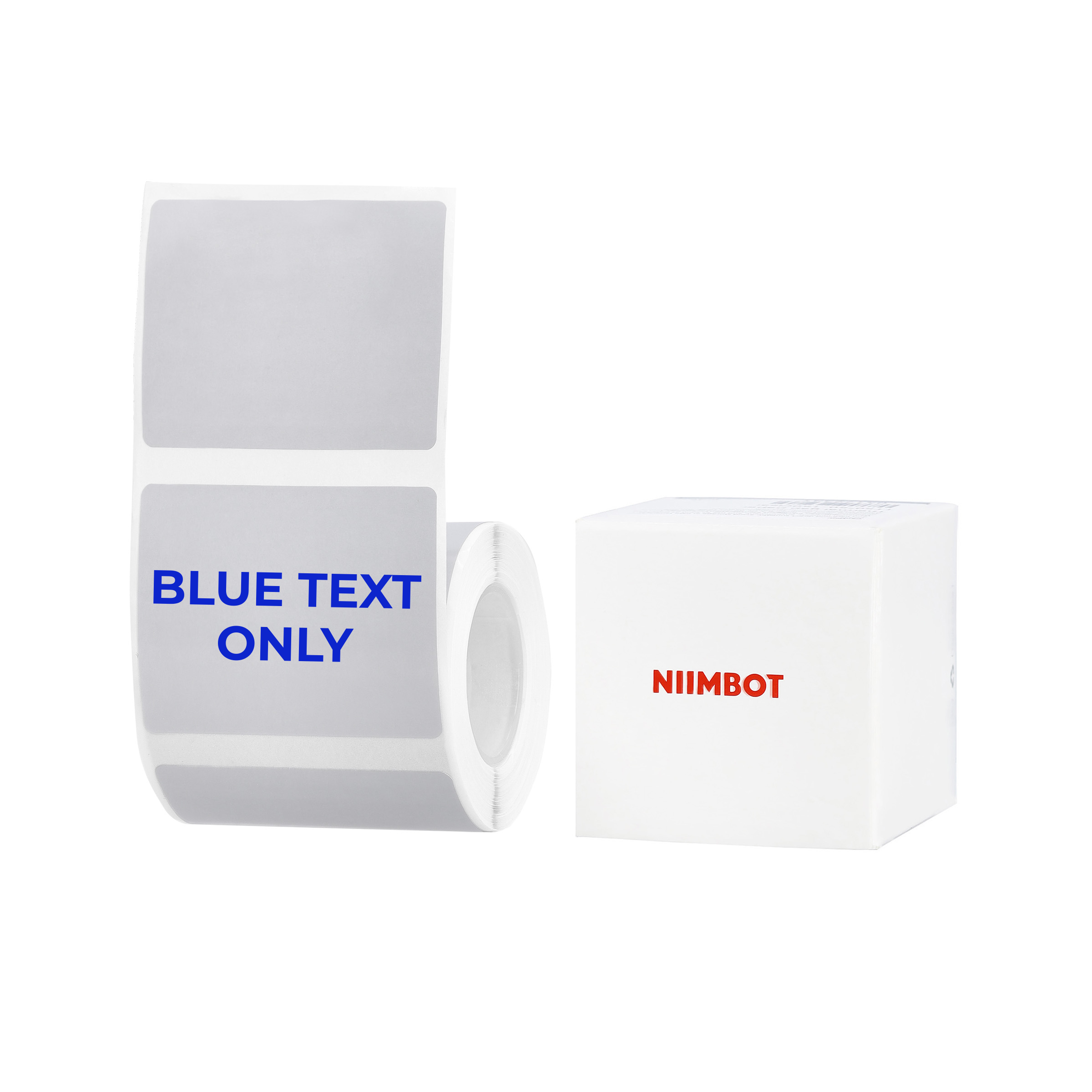 NB656 - NIIMBOT - B1 / B21 / B3S / B4 - T50X40 - 150 ÉTIQUETTES PAR ROULEAU - GRIS ARGENTÉ - TEXTE BLEU UNIQUEMENT - RECTANGULAIRE