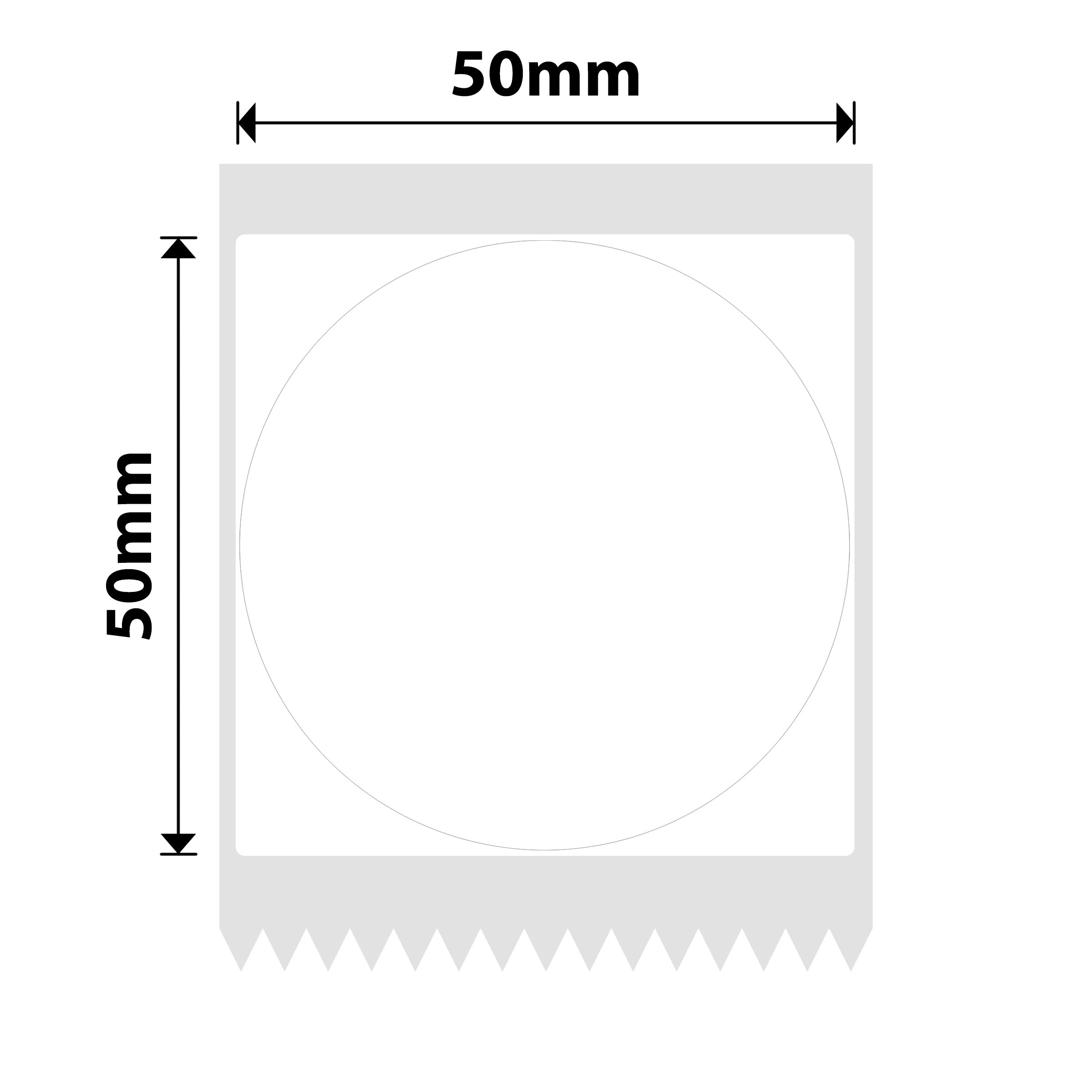 NB658 - NIIMBOT - B1 / B21 / B3S / B4 - T50X50 - 145 ETICHETTE PER ROTOLO - BIANCO - SOLO TESTO ROSSO - ROTONDO