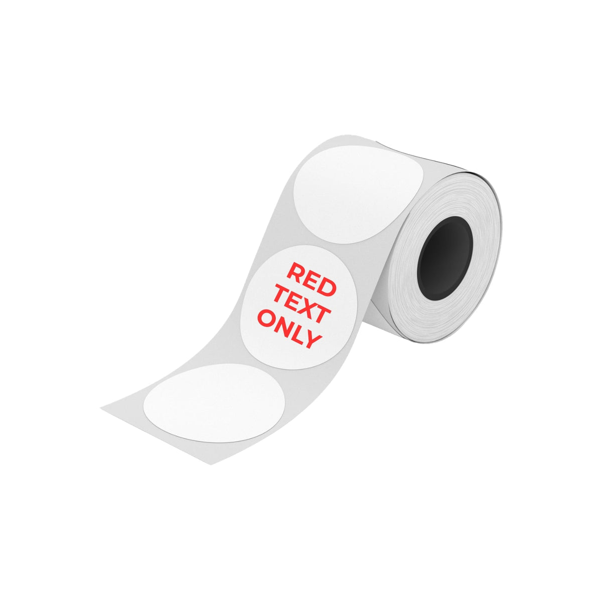 NIIMBOT - B Range - 50x50mm - White Round Red Text Only - 145 Labels