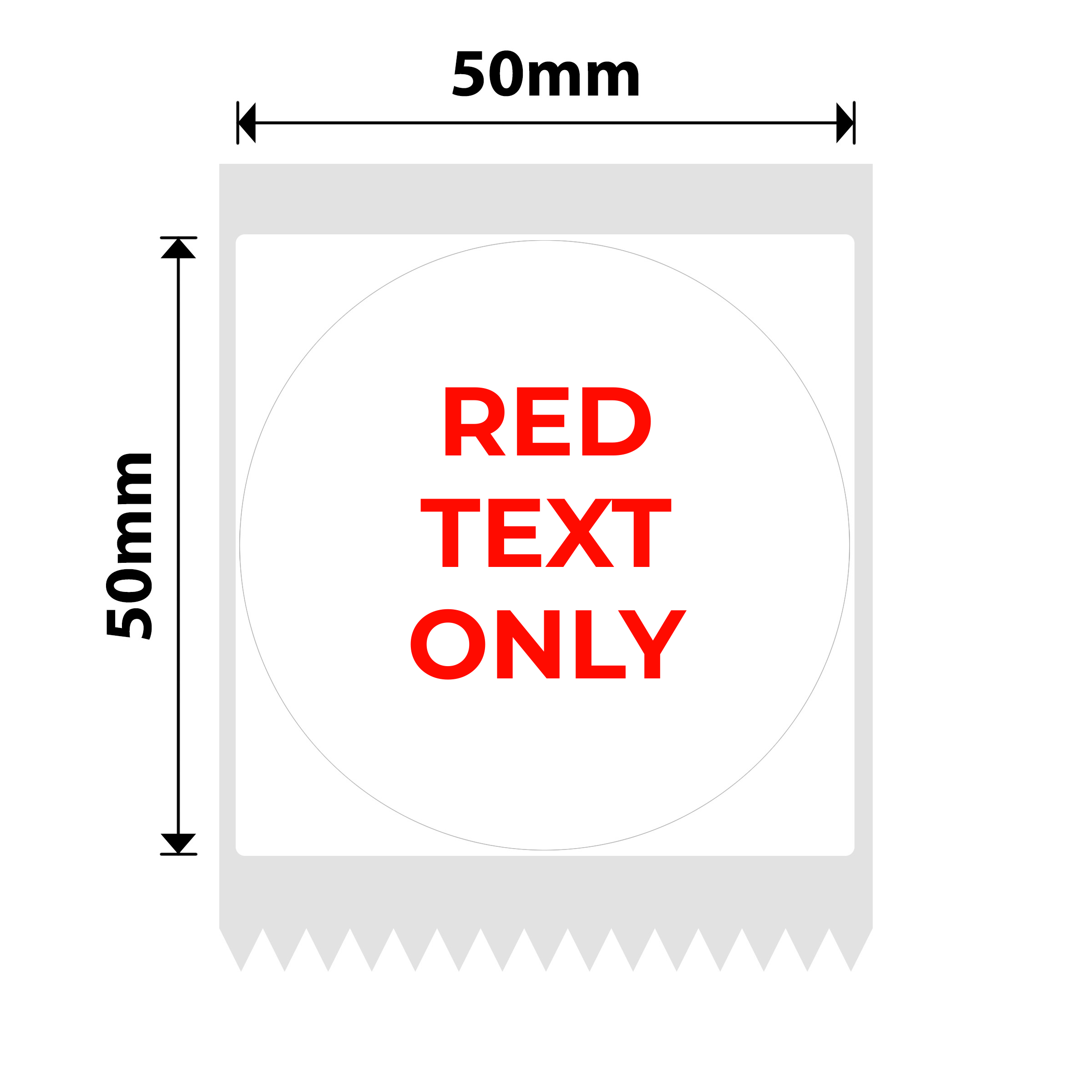 NB658 - NIIMBOT - B1 / B21 / B3S / B4 - T50X50 - 145 ETICHETTE PER ROTOLO - BIANCO - SOLO TESTO ROSSO - ROTONDO