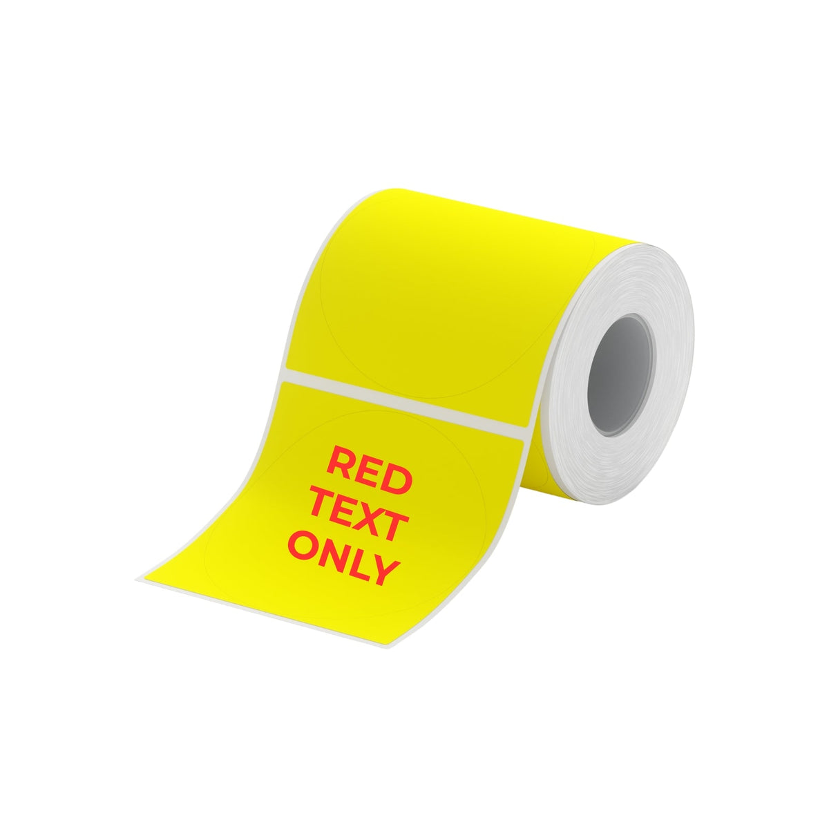 NB659 - NIIMBOT - B1 / B21 / B3S / B4 - T50X50 - 145 ÉTIQUETTES PAR ROULEAU - JAUNE - TEXTE ROUGE UNIQUEMENT - RONDES