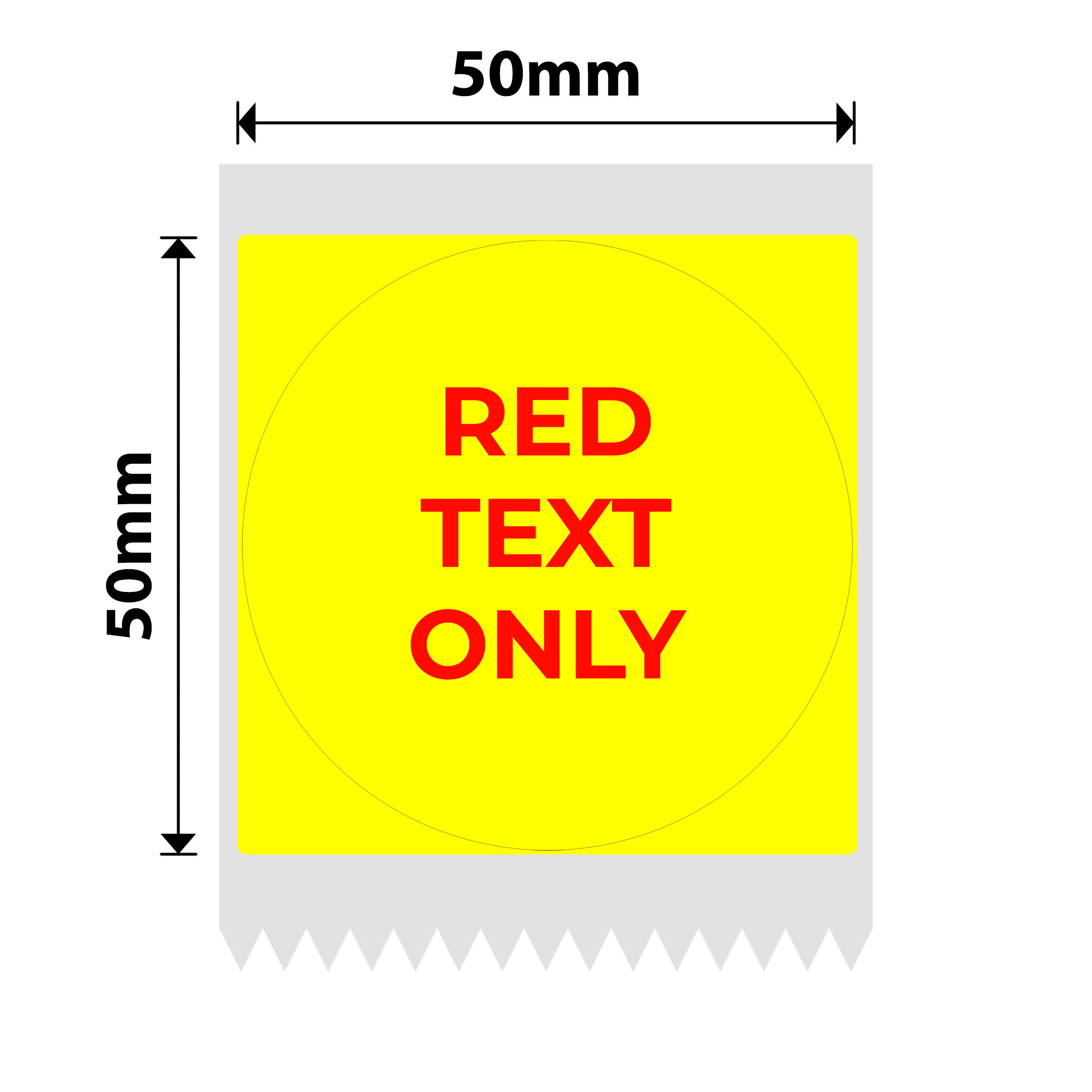 NB659 - NIIMBOT - B1 / B21 / B3S / B4 - T50X50 - 145 ETICHETTE PER ROTOLO - GIALLO - SOLO TESTO ROSSO - ROTONDO