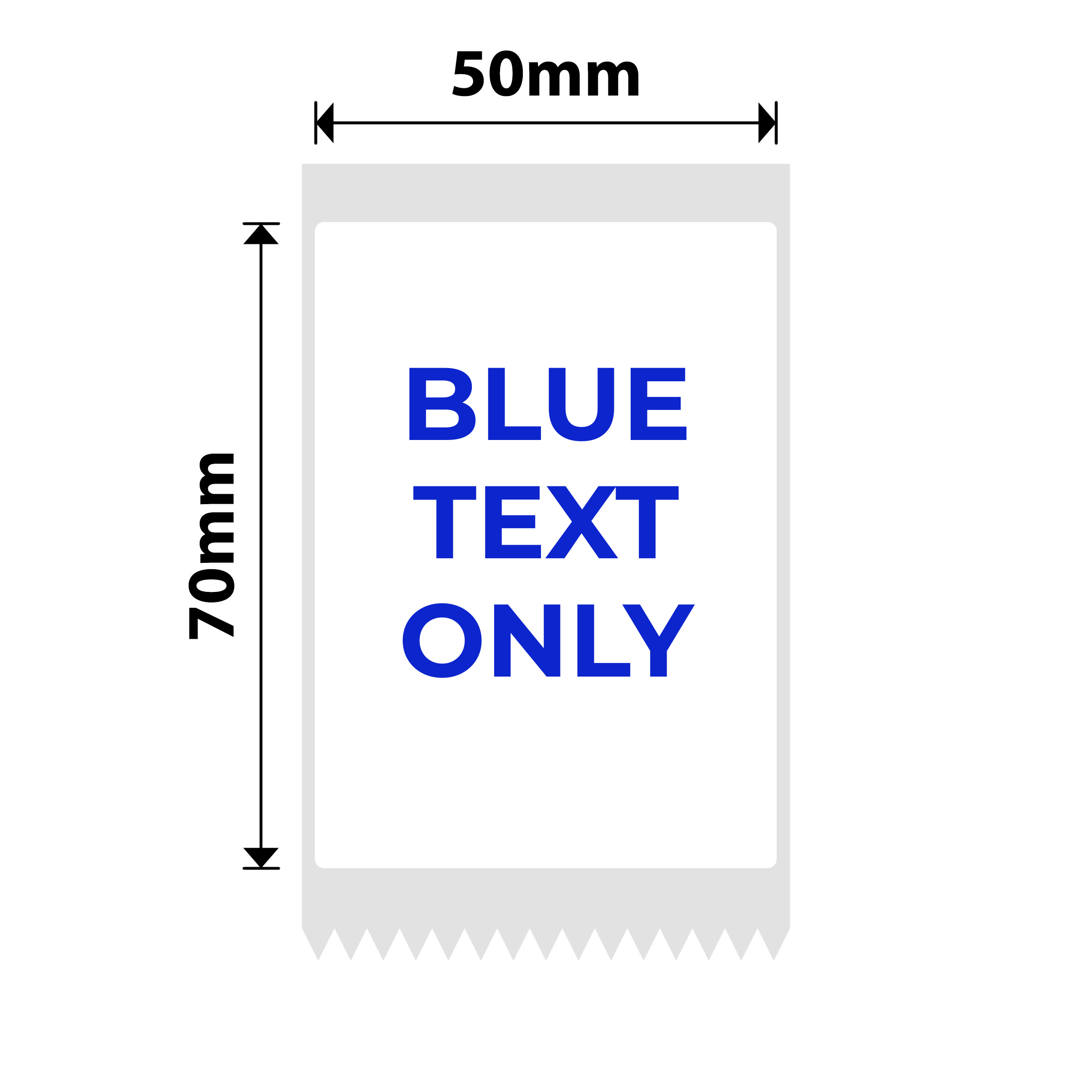 NB660 - NIIMBOT - B1 / B21 / B3S / B4 - T50X70 - 105 LABELS PER ROLL - WHITE - BLUE TEXT ONLY - RECTANGLE