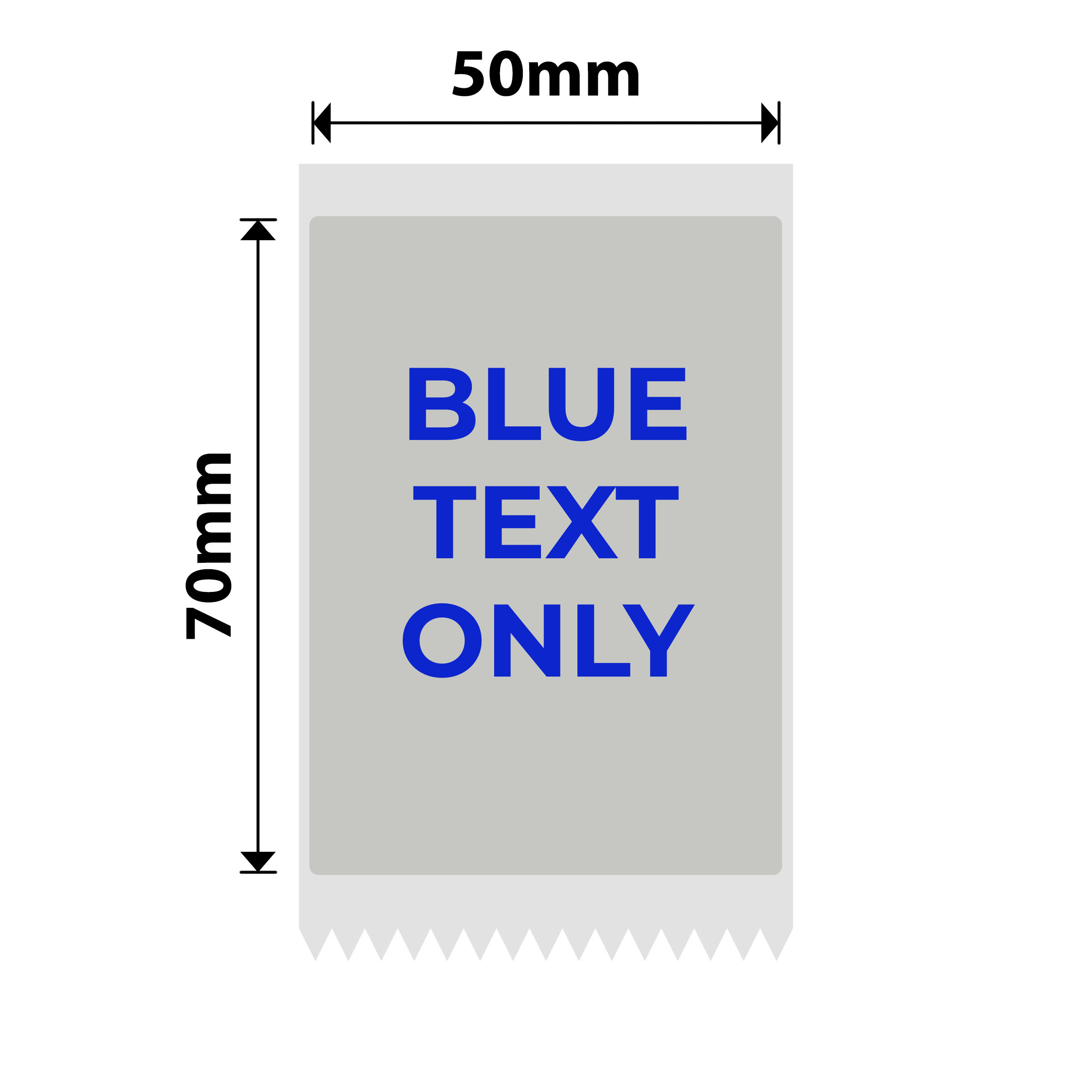 NB661 - NIIMBOT - B1 / B21 / B3S / B4 - T50X70 - 90 ETICHETTE PER ROTOLO - GRIGIO ARGENTO - SOLO TESTO BLU - RETTANGOLO