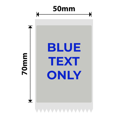 NB661 - NIIMBOT - B1 / B21 / B3S / B4 - T50X70 - 90 ETICHETTE PER ROTOLO - GRIGIO ARGENTO - SOLO TESTO BLU - RETTANGOLO