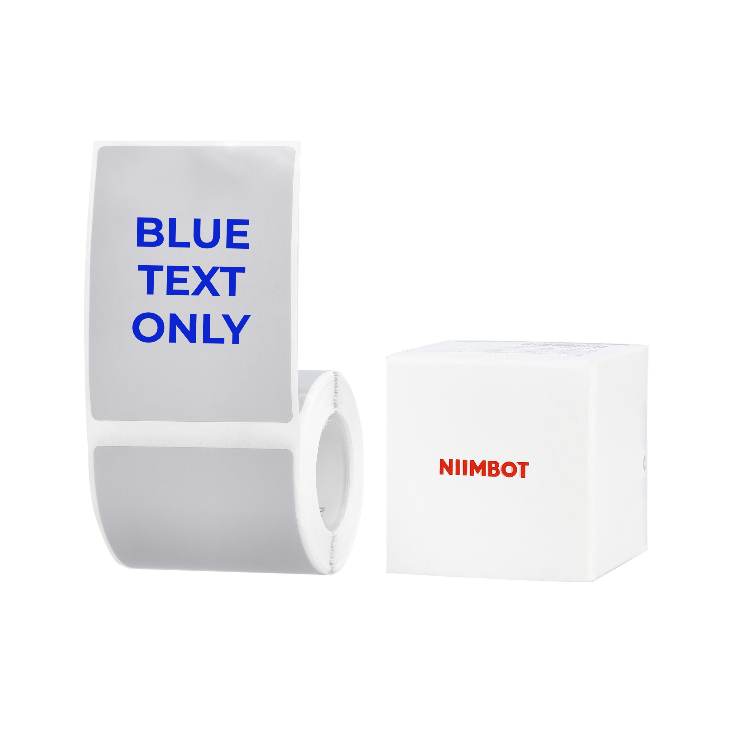 NB661 - NIIMBOT - B1 / B21 / B3S / B4 - T50X70 - 90 ETICHETTE PER ROTOLO - GRIGIO ARGENTO - SOLO TESTO BLU - RETTANGOLO