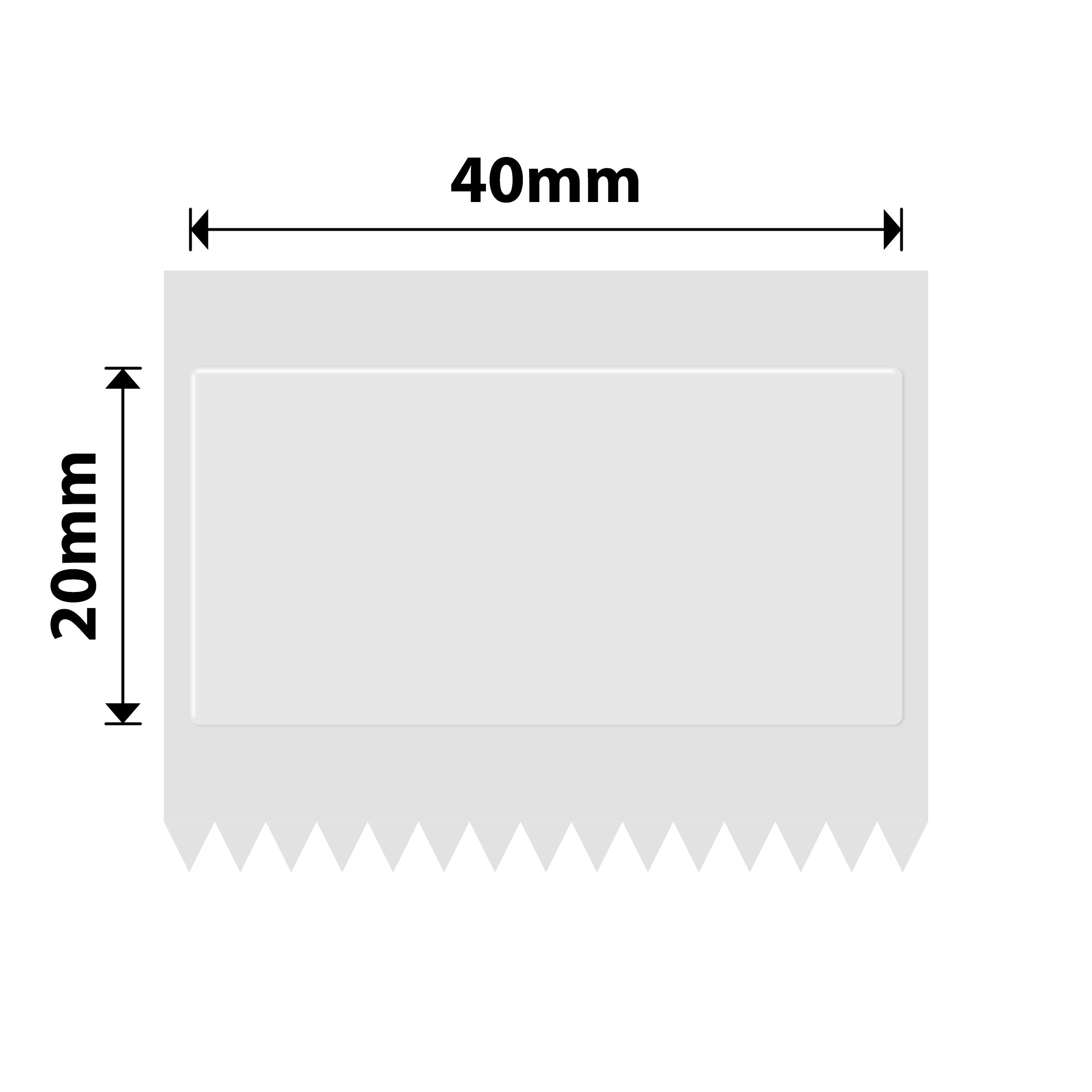 NB662 - NIIMBOT - B1 / B21 / B3S / B4 - TT40X20 - 315 LABELS PER ROLL - TRANSPARENT - BLUE TEXT ONLY - RECTANGLE