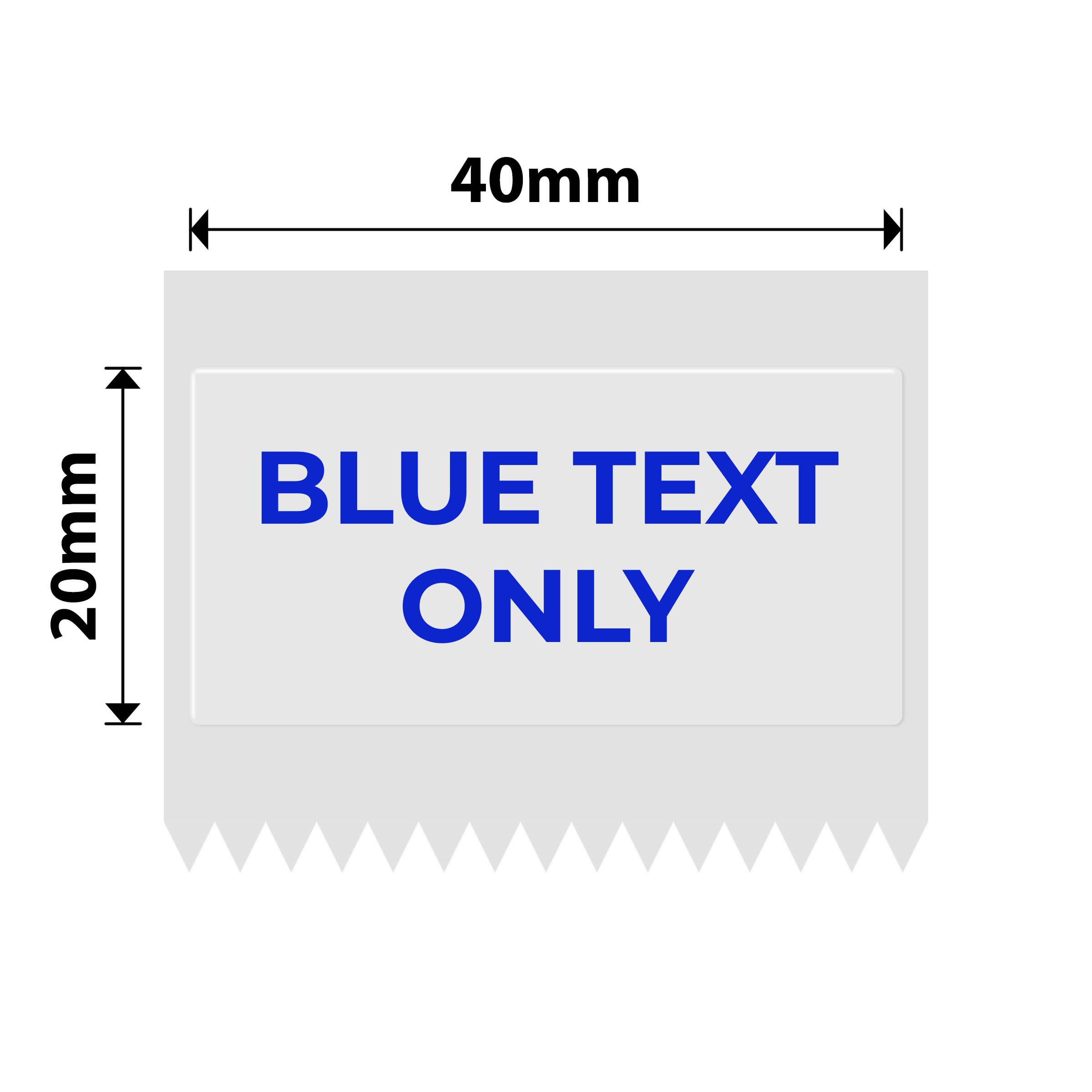NB662 - NIIMBOT - B1 / B21 / B3S / B4 - TT40X20 - 315 LABELS PER ROLL - TRANSPARENT - BLUE TEXT ONLY - RECTANGLE