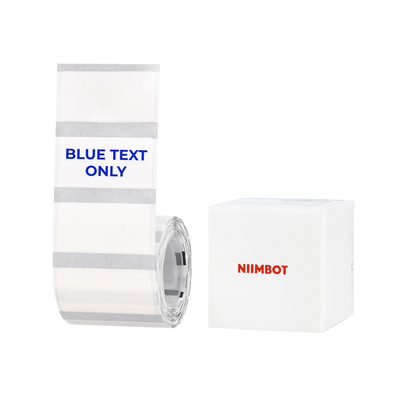 NB662 - NIIMBOT - B1 / B21 / B3S / B4 - TT40X20 - 315 ETICHETTE PER ROTOLO - TRASPARENTE - SOLO TESTO BLU - RETTANGOLO