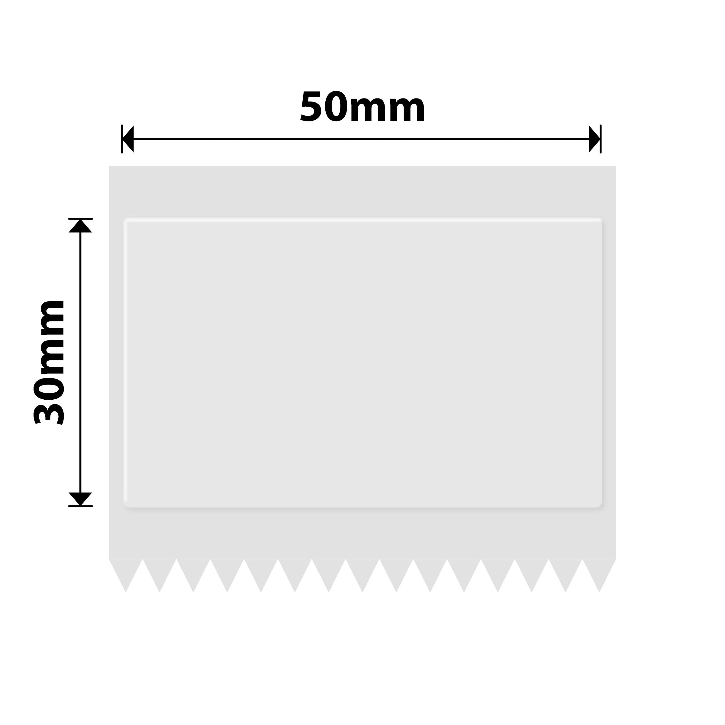 NB664 - NIIMBOT - B1 / B21 / B3S / B4 - TT50X30 - 230 étiquettes par rouleau - Transparentes - Texte cyan uniquement - Rectangle