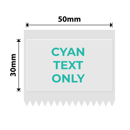 NB664 - NIIMBOT - B1 / B21 / B3S / B4 - TT50X30 - 230 étiquettes par rouleau - Transparentes - Texte cyan uniquement - Rectangle