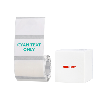 NB664 - NIIMBOT - B1 / B21 / B3S / B4 - TT50X30 - 230 étiquettes par rouleau - Transparentes - Texte cyan uniquement - Rectangle