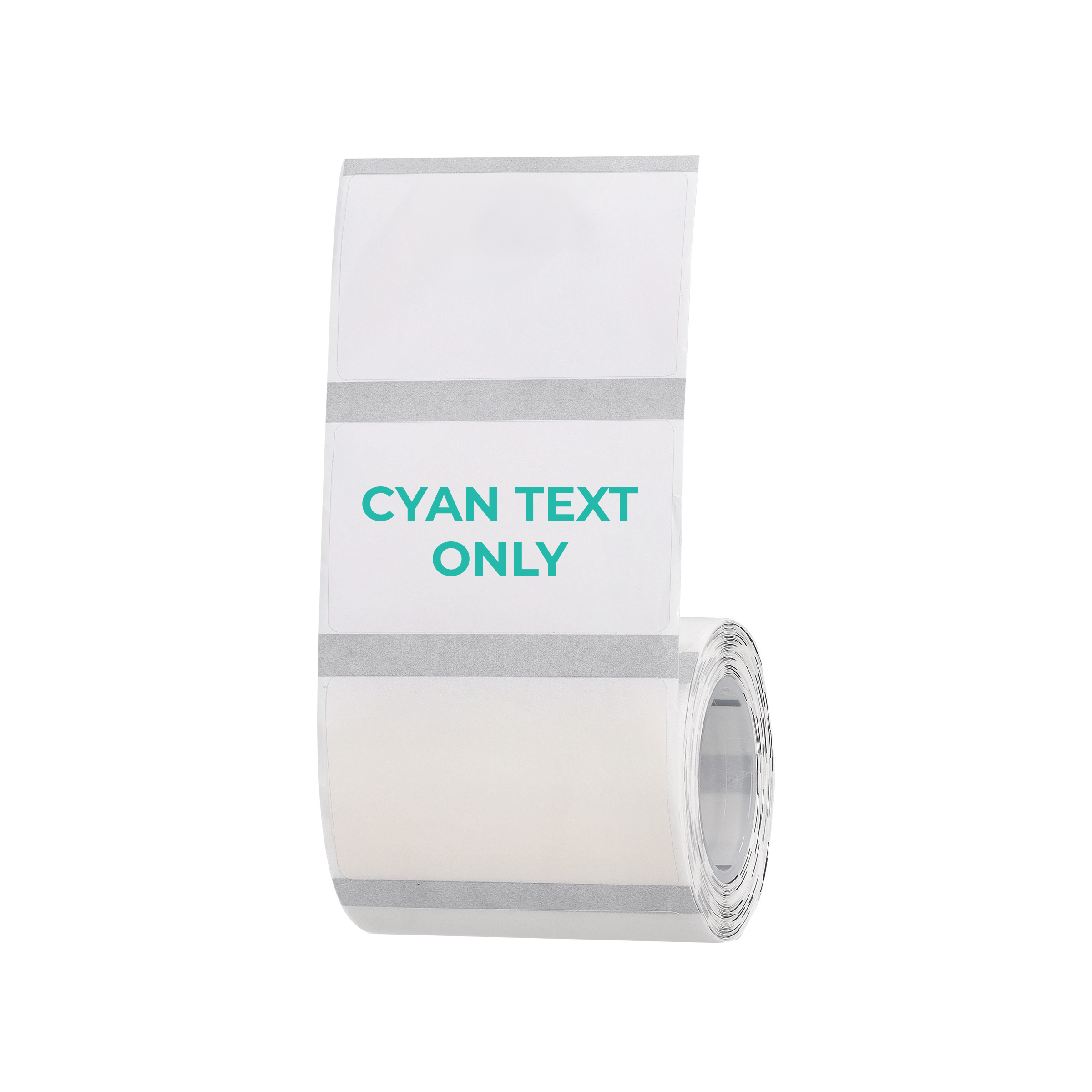 NB664 - NIIMBOT - B1 / B21 / B3S / B4 - TT50X30 - 230 étiquettes par rouleau - Transparentes - Texte cyan uniquement - Rectangle
