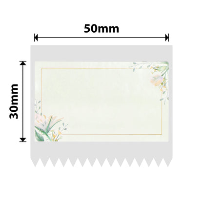 NIIMBOT - B Range - 50x30mm - White Flower - 230 Labels