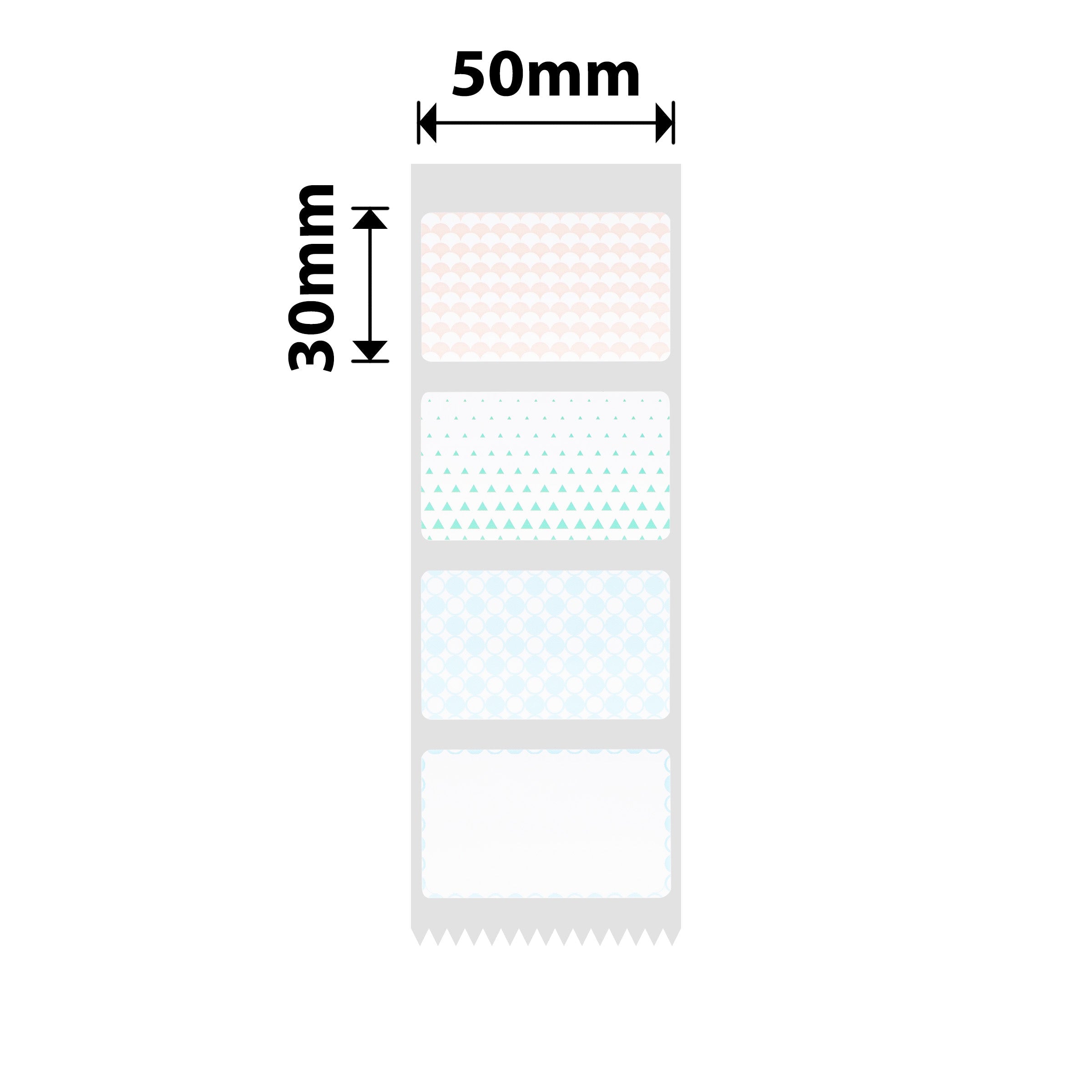 NB676 - NIIMBOT - B1 / B21 / B3S / B4 - T50X30 - 230 LABELS - FOUR - COLOR BACKGROUND
