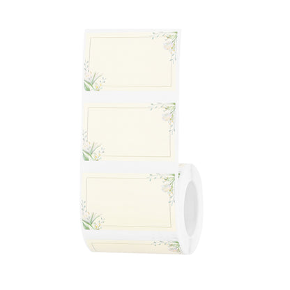 NB697 - NIIMBOT - B1 / B21 / B3S / B4 - 50X30MM - 230 PLAIN PAPER WITH FLOWERS LABELS