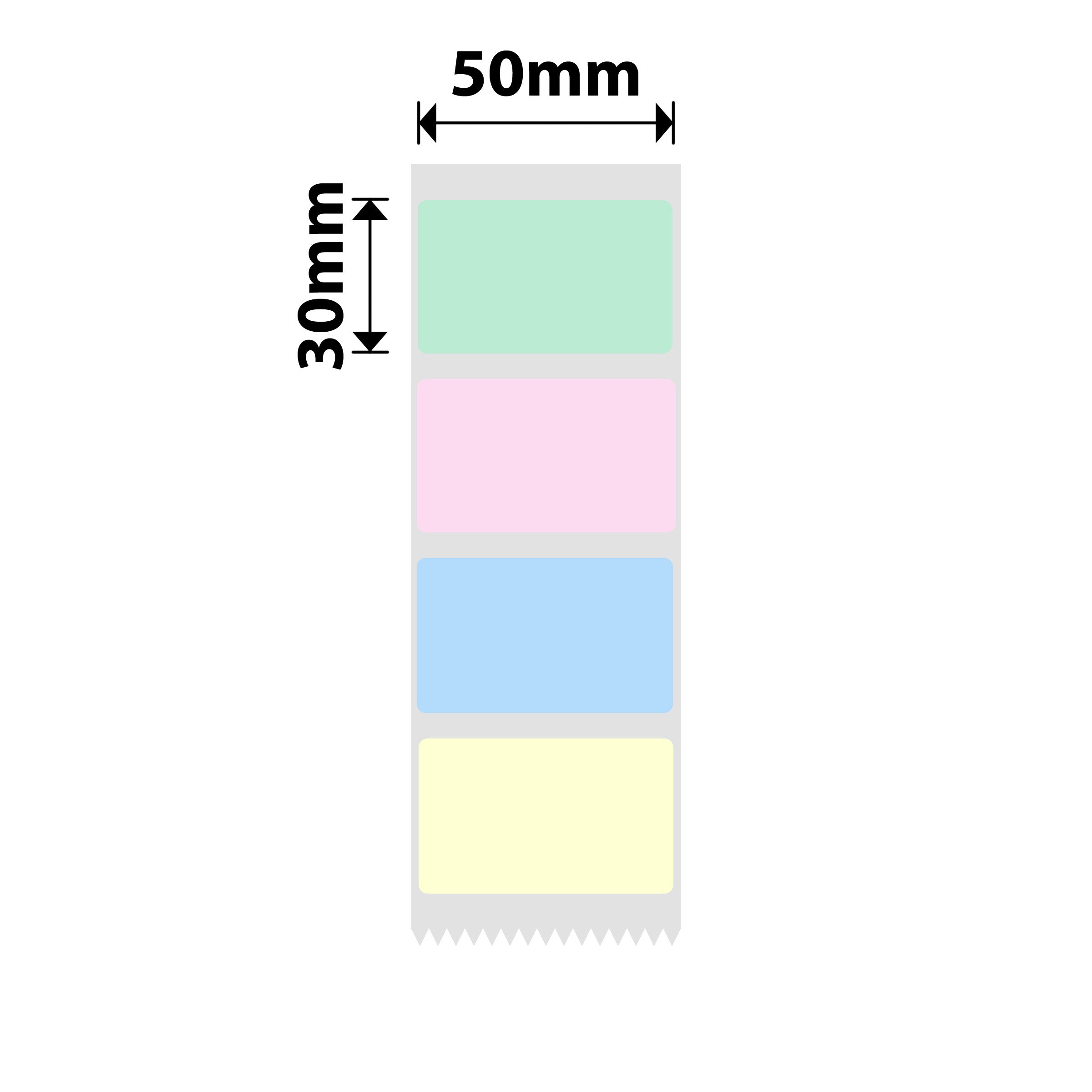 NB727 - NIIMBOT - T50*30MM - 230 LABELS - COLORS IN ROLL