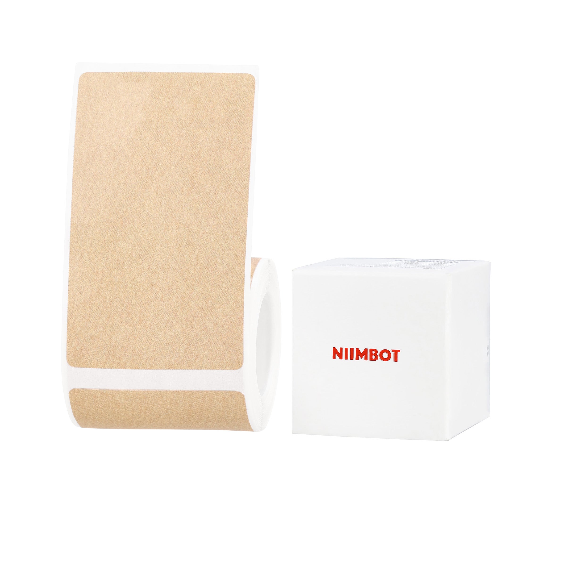 NB735 - NIIMBOT - B1, B2, B21_PRO MODELS ONLY - 50X80MM - 95 RED & BLACK DUAL COLOUR KRAFT PAPER LABELS