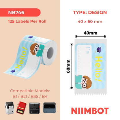 NIIMBOT - B Range - 40x60mm - Future Star - 125 Labels