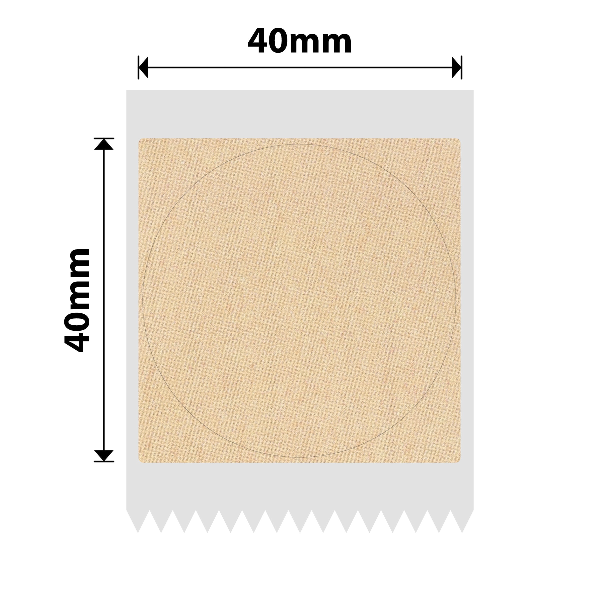 NB749 - NIIMBOT - B1 / B21 / B3S / B4 - 40X40MM - 180 KRAFT ROUND LABELS