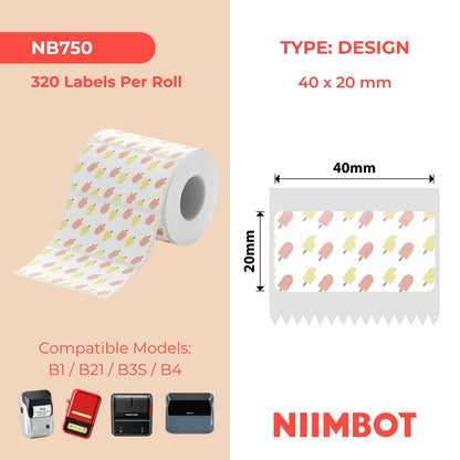NIIMBOT - B Range - 40x20mm - Summer 003 - 320 Labels