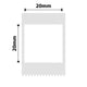 NB756 - NIIMBOT - B1 / B21 / B3S / B4 - 20X20MM - 315 WHITE (F STYLE) LABELS