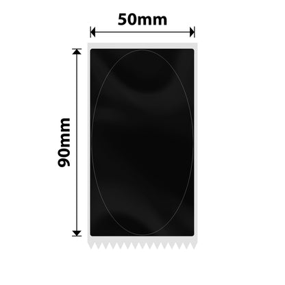NB764 - NIIMBOT - M2 / M3 - 50X90MM - 85 GLOSSY BLACK OVAL LABELS