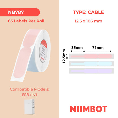 NIIMBOT - N1 - 12.5x71+35mm - Cable - 65 Labels - CN