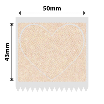 NIIMBOT - B Pro Range - 50x43mm - Kraft Heart Shape - Dual Colour - Red & Black Text - 165 Labels