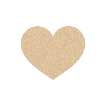 NB832 - NIIMBOT - B1_PRO / B21_PRO ONLY - 50X43MM - 165 KRAFT HEART SHAPE - DUAL COLOUR - RED & BLACK TEXT LABELS