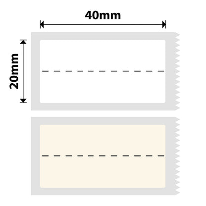 NIIMBOT - M Range - 20x40+25.25mm - White Self Laminating - 135 Labels