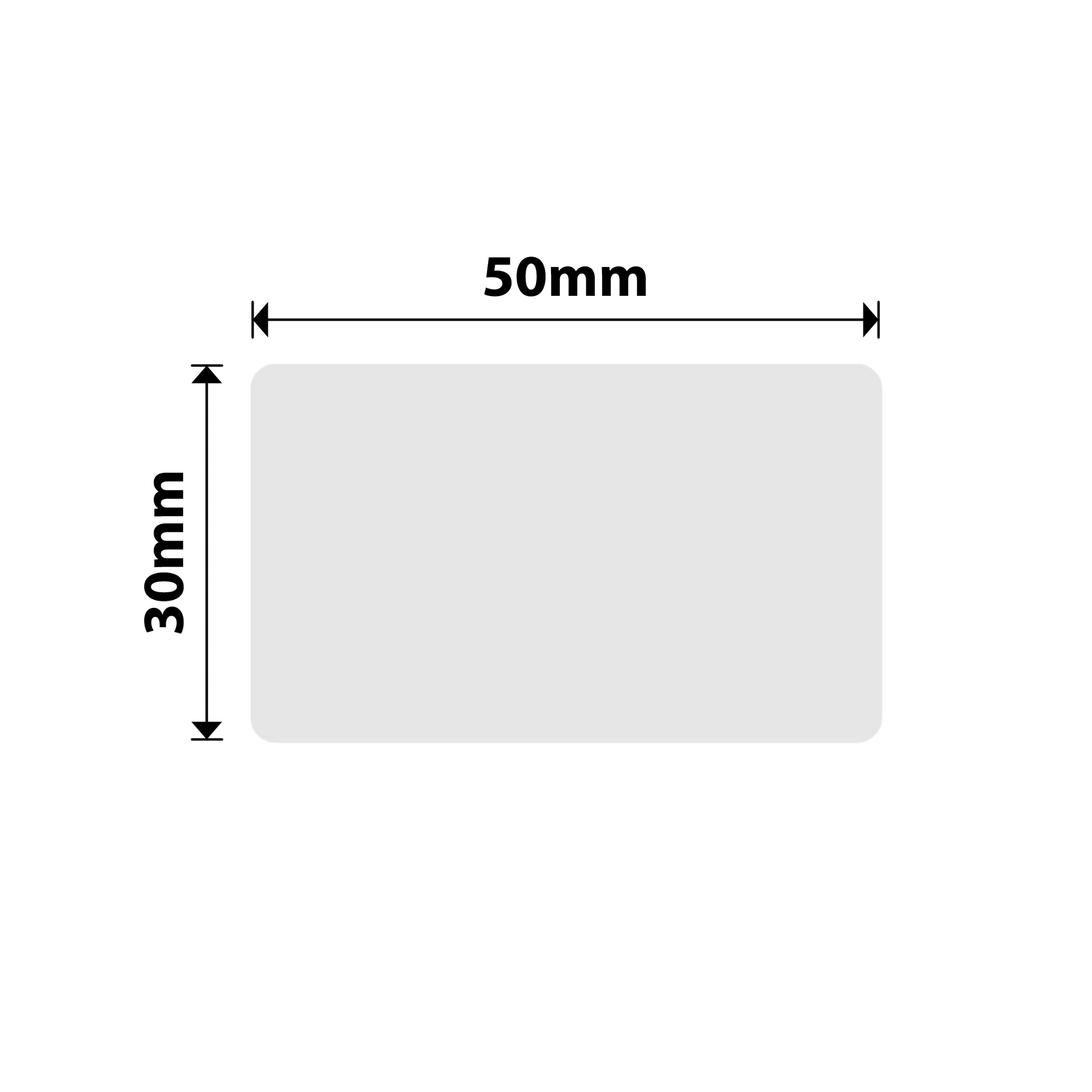 NB855 - NIIMBOT - M2_H / M3 ONLY - 50X30MM - 225 SILVER THERMAL TRANSFER LABELS