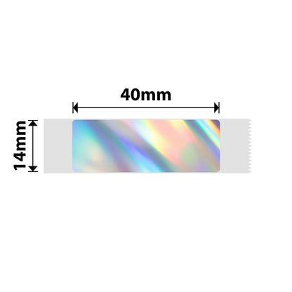 NIIMBOT - N1 - 14x40mm - Silver Laser Holographic - 150 Labels