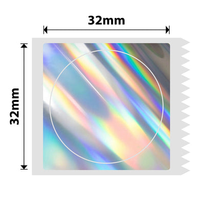 NIIMBOT - M Range - 32x32mm - Silver Laser Holographic Round - 225 Labels
