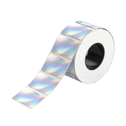NIIMBOT - M2 / M3 - 30X20MM - 345 SILVER LASER HOLOGRAPHIC OVAL LABELS