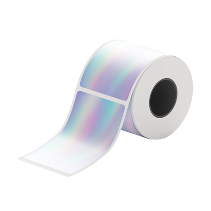 NIIMBOT - M2 / M3 - 40X60MM - 125 SILVER HOLOGRAPHIC LASER LABELS