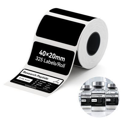 NIIMBOT - M Range - 40x20mm - Matte Black - 325 Labels
